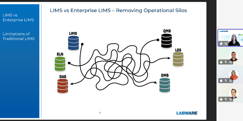 Cassandra Henderson, LabWare Oceania Sales Executive, discussed LabWare's enterprise LIMS during the webinar