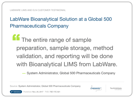 LabWare Biobanking Testimonials 3