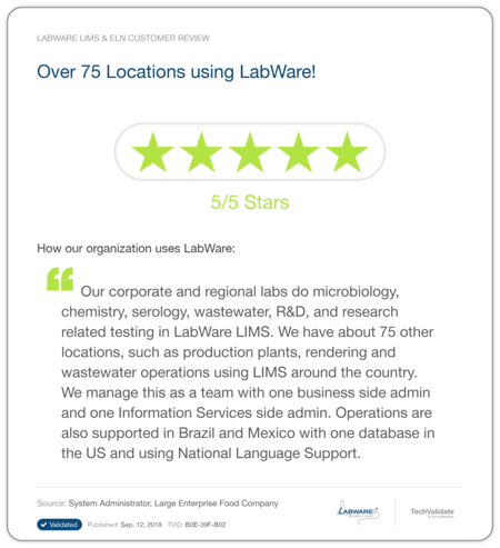 LabWare Environmental Testimonial 4