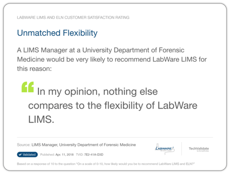 LabWare LIMS Forensics Testimonial