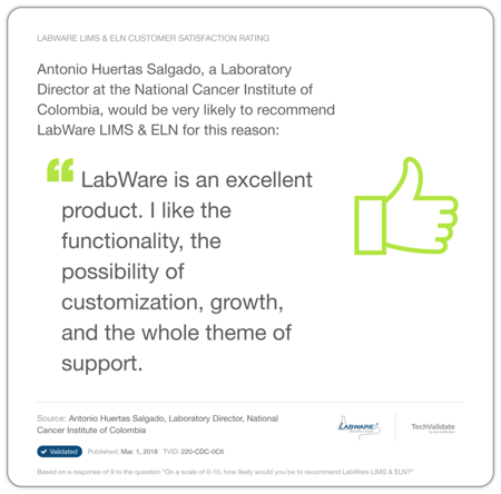 LabWare Healthcare Testimonial 1