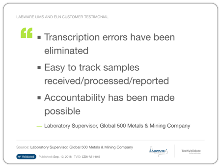 LabWare Mining Metals Testimonial 3