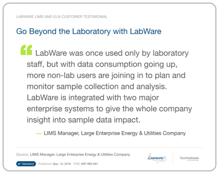 LabWare Oil Gas Testimonial 3