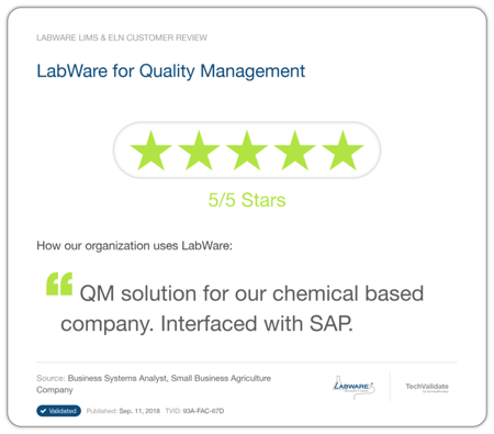 LabWare Process Industrial Chemical Testimonial 1