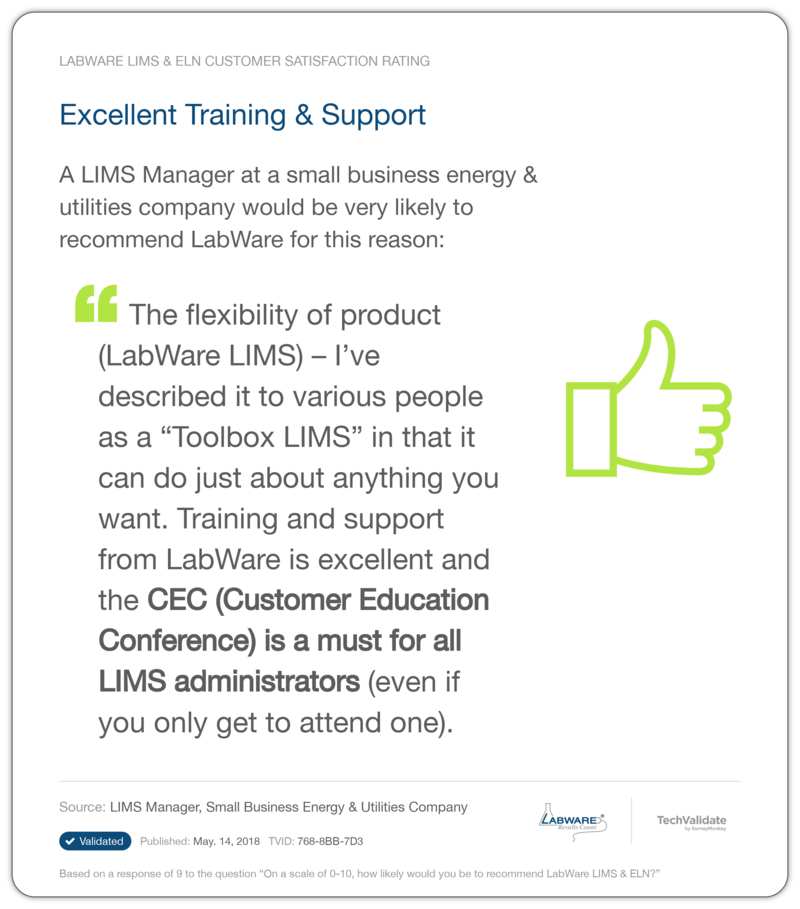 LabWare Training Testimonial 1