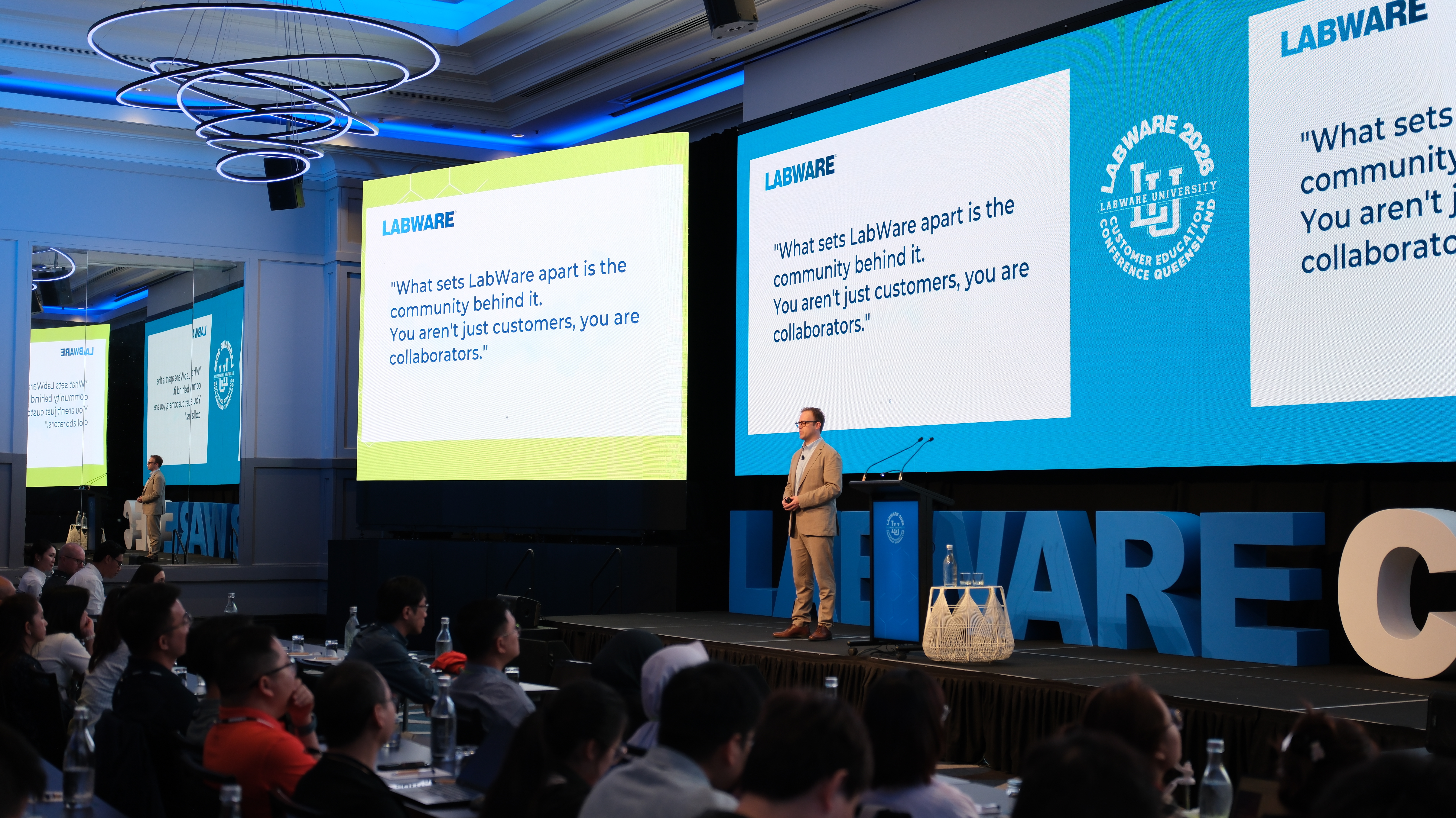 Kyle Kershner, Co-CEO of LabWare, welcomed attendees and emphasized the collaborative spirit of the LabWare community.
